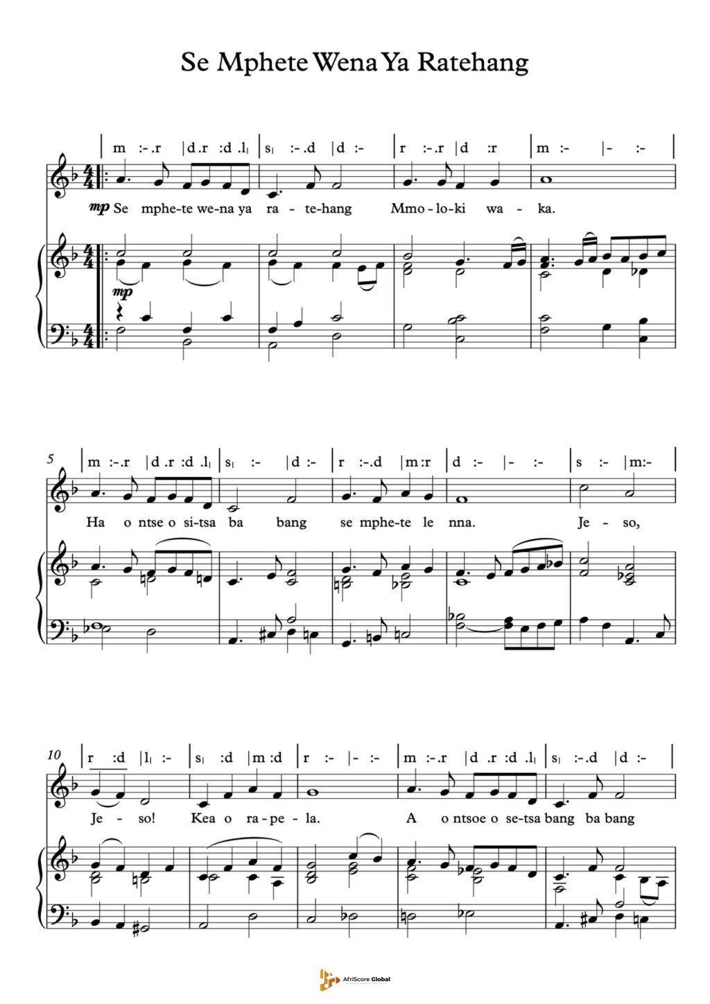 Se Mphete Wena Ya Ratehang