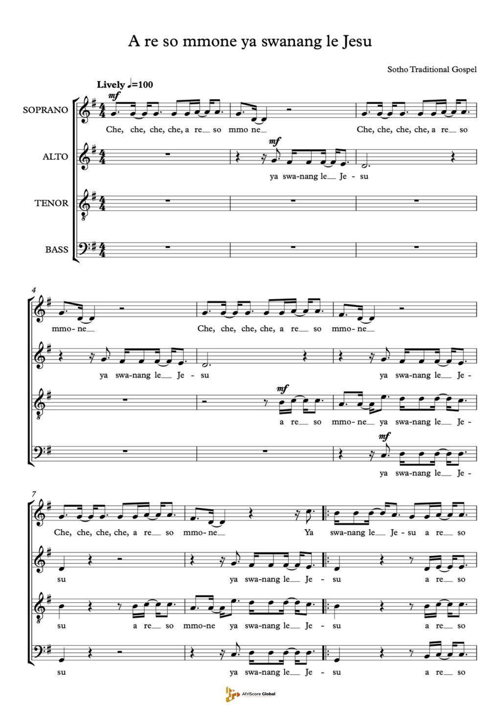 A re so mmone (SATB)